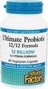 Naturlige faktorer Ultimate Probiotic 12 / 12 Formel - fordøjelsessygdomme Support med Probiotika - Immunitet & Gut Health Support Supplement - 60 vegetariske kapsler (60 Servere)