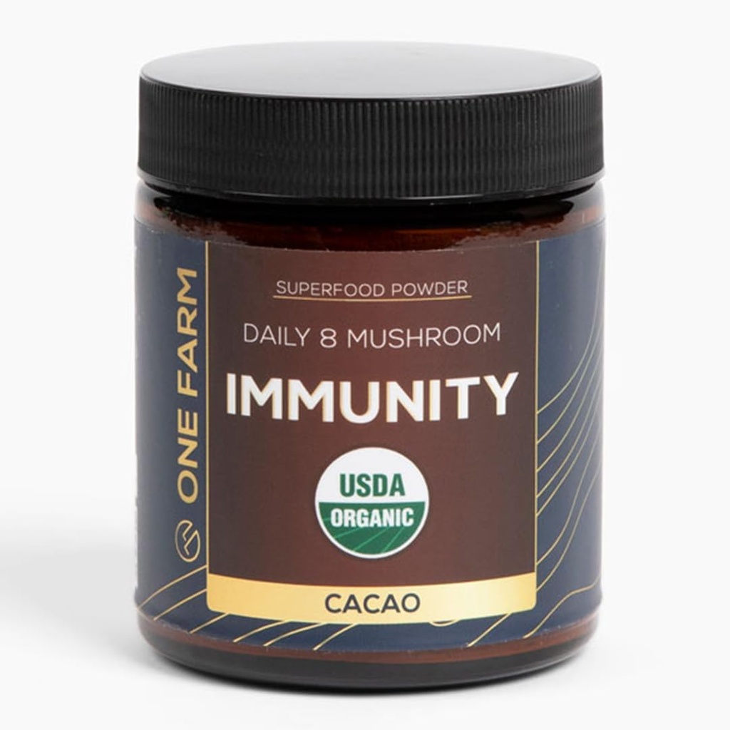Økologisk 8 Mushroom Immunitet Pulver, Non- GMO - Tyrkiet Hale, Chaga, Cordyceps, Shiitake, Reishi, Maitake, Lions Mane, og Mesima - Vegansk Mushroom Supplement i en genopladelig glas krukke