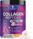 Collagen Peptider Pulver til kvinder & mænd - Hydrolyzed Type 1 & 3 Collagen Pulver & Hyaluronsyre - Vital støtte til hår, negle, hud, ben & fælles sundhed - Zero Sugar, Unflavored - 28 Servere