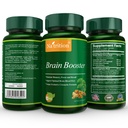 Natrition Brain Booster - Ginkgo Biloba, gurkemeje, Cistanche Tubulosa, Fo-ti Extract Blend - Natural Antioxidant Support for Brain Function - Klarhed, fokus og hukommelse forbedring - 90 Veggie kapsler