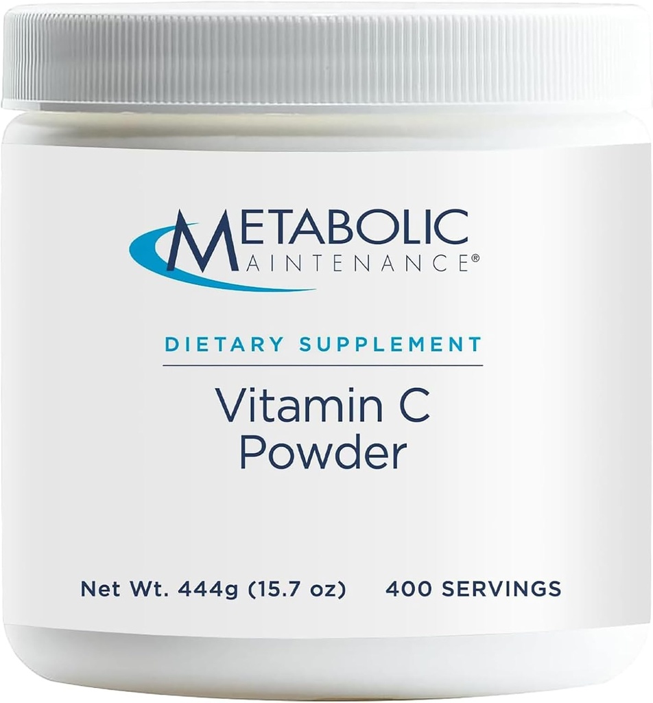 Metabolisk vedligeholdelse C-vitamin Pulver - 1100 mg Pure Ascorbic Acid Antioxidant + immuntilskud - Easy Drink Add- in (15, 7 oz / 400 Servering)