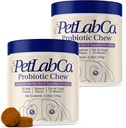 PetLab Co. Probiotika til hunde, Support Gut Health, Lejlighedsvis Diarré, fordøjelsessygdomme & sæsonallergi - Salmon Flavor - Packaging May Vary - 30 Soft Chews Pack of 2