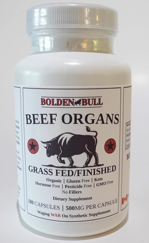 Oksekød orgel supplement Grass- Fed / Færdiggjort - Pasture Raised - Udefatteret 3000mg • 124; Ingen Fyldere • 124; Naturligt jern, vitamin A, B12 for energi • 124; Non- GMO • 124; Hormone & Pesticide Free • 124; Gluten- Free.