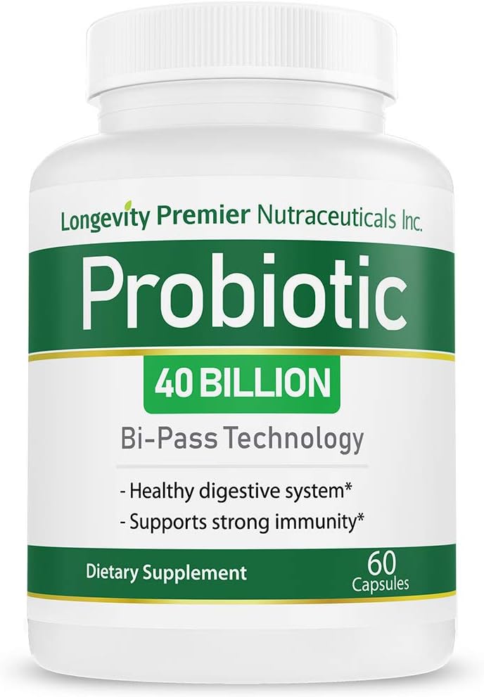 Longevity Probiotic 40 Millioner CFU 'er til Colon fordøjelsessygdomme