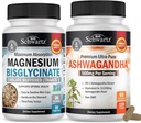 Ekstra styrke Ashwagandha kapsler (2 måneders forsyning) Plus høj absorption Magnesium Bisglycinat kapsler (1 måneds forsyning