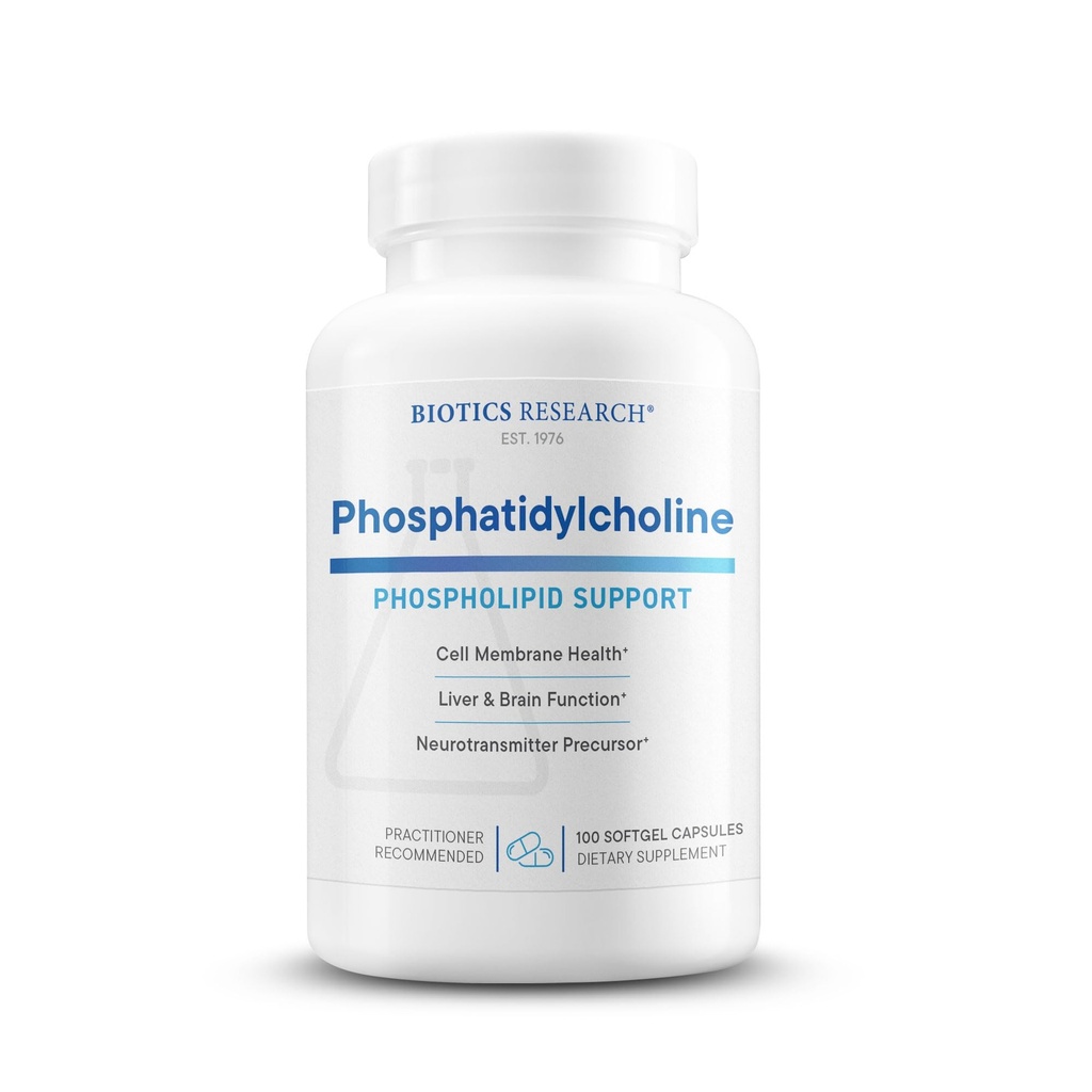 Bioetik Forskning Phosphatidylcholin 420 mg / softgel, sund kognitiv funktion, afledt af Lecithin, Indeholder cholin for Neurotransmitter Acetylcholin, 100 Servere
