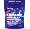 2før Blackcurrant I All Natural Vegan Pre Workout, Koffein Free I Clean Energy, Endurance, Recovery I Pre Workout Kvinder og mænd I 20 Servering Pouch I Informeret Sports Certificeret