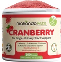 Cranberry til hunde i pulver - Urinary Tract Sundhed, hund UTI, Bstige Support, Bstige Stones, Inkontinens Support, Cranberry Supplement - Bacon Flavor (100 Scoops)