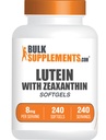 Bulkadditions.com Lutein med Zeaxanthin Softels - Zeaxanthin Plus Lutein, Lutein og Zeaxanthin Kosttilskud, Eye Vitaminer - Gluten Free, 1 Softgel per Serving, 240 Softgels