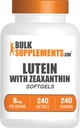 Bulkadditions.com Lutein med Zeaxanthin Softels - Zeaxanthin Plus Lutein, Lutein og Zeaxanthin Kosttilskud, Eye Vitaminer - Gluten Free, 1 Softgel per Serving, 240 Softgels