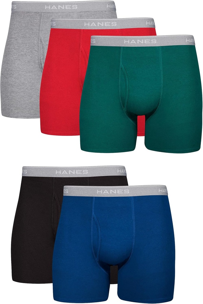 Hanes Boxer Briefs, Cool Dri Moisture- Wicking Undertøj, Cotton No- Ride- up for Mænd, Multi- Packs Tilgængelig
