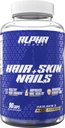 Alpha supper hår, hud og negle supplement til kvinder - Vibrant HSN sundhed og styrke med biotin, kollagen, og vitaminer til at understøtte hårvækst, tykkelse og hudstråling - 90 kapsler