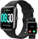 GRV Smart ur til iOS og Android telefoner (svar / gør opkald), ure til mænd kvinder IP68 Vandtæt Smartwatch Fitness Tracker ur med hjerte rate / søvn skærm trin kalorier tæller (sort)