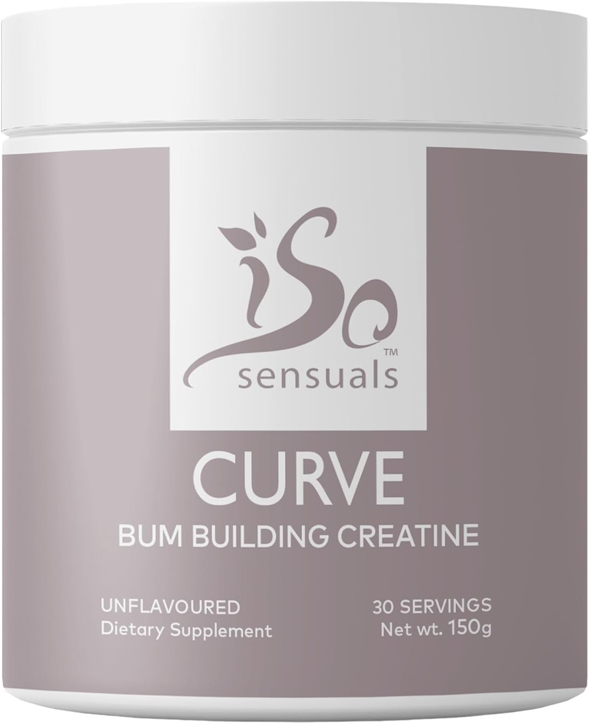 IsoSensuals Curve Bum Building Creatin - Mikroniseret 200 Mesh for Glat Muscle Builder for kvinder, Kreatin Kvinder Enhancer, Energy Supplement for Booty Gains. 30 Unflavored Perfect Peach Serveringer