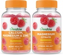 Lifeable Calcium, Magnesium, Zink & vitamin D + Magnesium, Gummies Bundle - Great Tasting, Vitamin Supplement, Gluten fri, GMO fri, Chewable Gummy