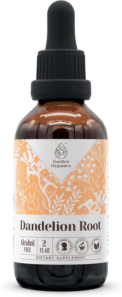 Mælkebøtte Root Alkohol- Free Natural Tincture Extract, Immunsystemet Booster, Flydende dråber fremstillet af 100% Mælkebøtte (Taraxacum officinale) Tørret rod (2 fl oz)