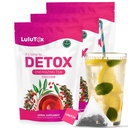 LULUTOX Detox Tea - Herbal Blend med Mælkebøtte, Ginseng, og Ginger - understøtter en sund vægt, fordøjelsessygdomme - Vegan, Alle naturlige, Laxative- Gratis - Peach Flavor (3 Pack x 28 Servering)