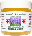 "100% Natural Antiseptisk Healing Cream" heler og lindrer inficerede hud, sengesår, tryksår, sår, smertefulde sår, kløende, skraber, udslæt, cuts, Burns, Poison Ivy, Eczema, Psoriasis 2 oz.