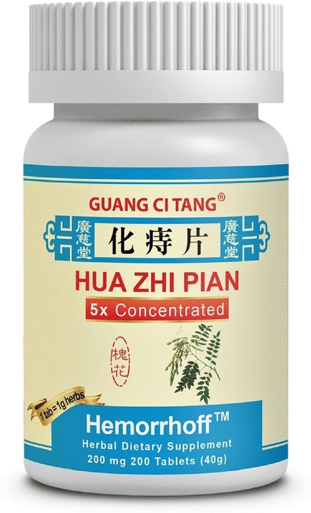 ActiveHerb Hua Zhi Pian (Hæmorhoff) 200 mg 200 tabletter