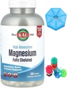 Lavet til KAL, Magnesium, Fuldt Chelated, Høj Absorption, 270 tabletter + 1 Mini Pill Box i 7 dage