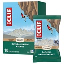 CLIF BAR - Energy Protein Bars - Havregryn Raisin Valnød - Lavet med Økologisk Havre - Energibar - Ikke-GMO - (10 Pack)