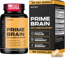 Nootrix Prime Brain Nootrop Supplements 124; Understøtter hukommelse, Mental Focus, kognitiv sundhed & energi; 124; fremmer sund mood & hjerne funktion; 124; Ginkgo Biloba, Lions Mane & L Theanine Beeg 124; 90 Kapsler
