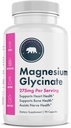 Magnesium Glycinate - 275mg per servering, Made in The USA, Vegan, Non- GMO, Gluten- Free, og Dairy- Free - 90 Kapsler