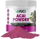 AKI Acai Pulver - Nærm din krop med ideelle vitaminer og næringsstoffer - Pulver til smoothies - Non-GMO, Vegan Friendly & Gluten Free (5.30oz / 150g)
