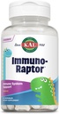 KAL ImmunoRaptor Kids Immune Support Chewables, Vitamin C and Zinc for Healthy Cell Function, Dinosaur Shaped, Orange Flavor, Gluten, Lactose, and Peanut-Free, Sweetened with Xylitol, 60 Servings