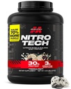 Muscletech Whey Protein Powder (Cookies & Cream, 4 Pound) - Nitro- Tech Ultimate Muscle Building Formel med Whey Protein Isolate - 30g Protein, 3 g Creatin & 6,8 g BCAA - Packaging May Vary