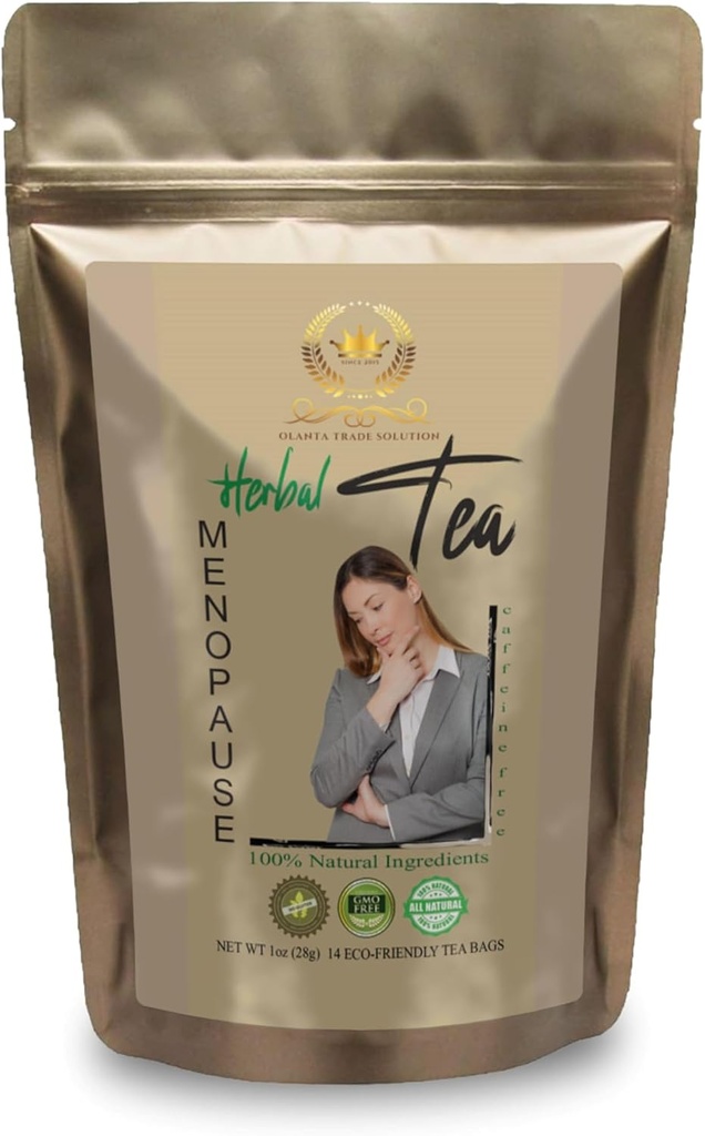 Generic Black Cohosh for Menopause hot Flashes - Menopause Herbal Tea - Menopause Balance Complex, Ginkgo biloba Tea Loose Leaf, Herbal Supplement, red Clover, Pure Cinnamon - 1 Pack