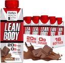 LABRADA NUTRITION - Lean Body RTD Whey Protein Shake, Convenient On-The-Go Meal Replacement Shake for Men & Women, 20 grams of Protein – Zero Sugar, Lactose & Gluten Free, Chocolate (Pack of 16)