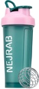 Protein Shaker Flaske - Sport Blender Flasker til Protein Mixes og Shakes - 28 Oz, Leak- Proof, shaker kopper til protein shakes, Pre- workout (Green), Medium, NJB 28-Oz