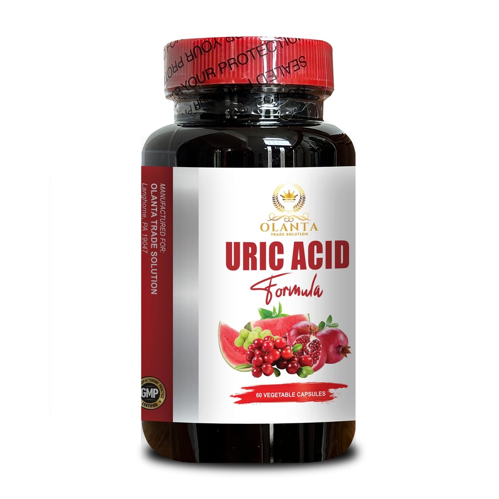 URIC Acid Cleanse Formel - urinsyre piller, nedre urinsyre tillæg, urinsyre piller, Pomegranat, og gurkemeje, Mælk tidsel, Selleri frø ekstrakt Organisk, Tranebær - 1 flaske 60 kapsler