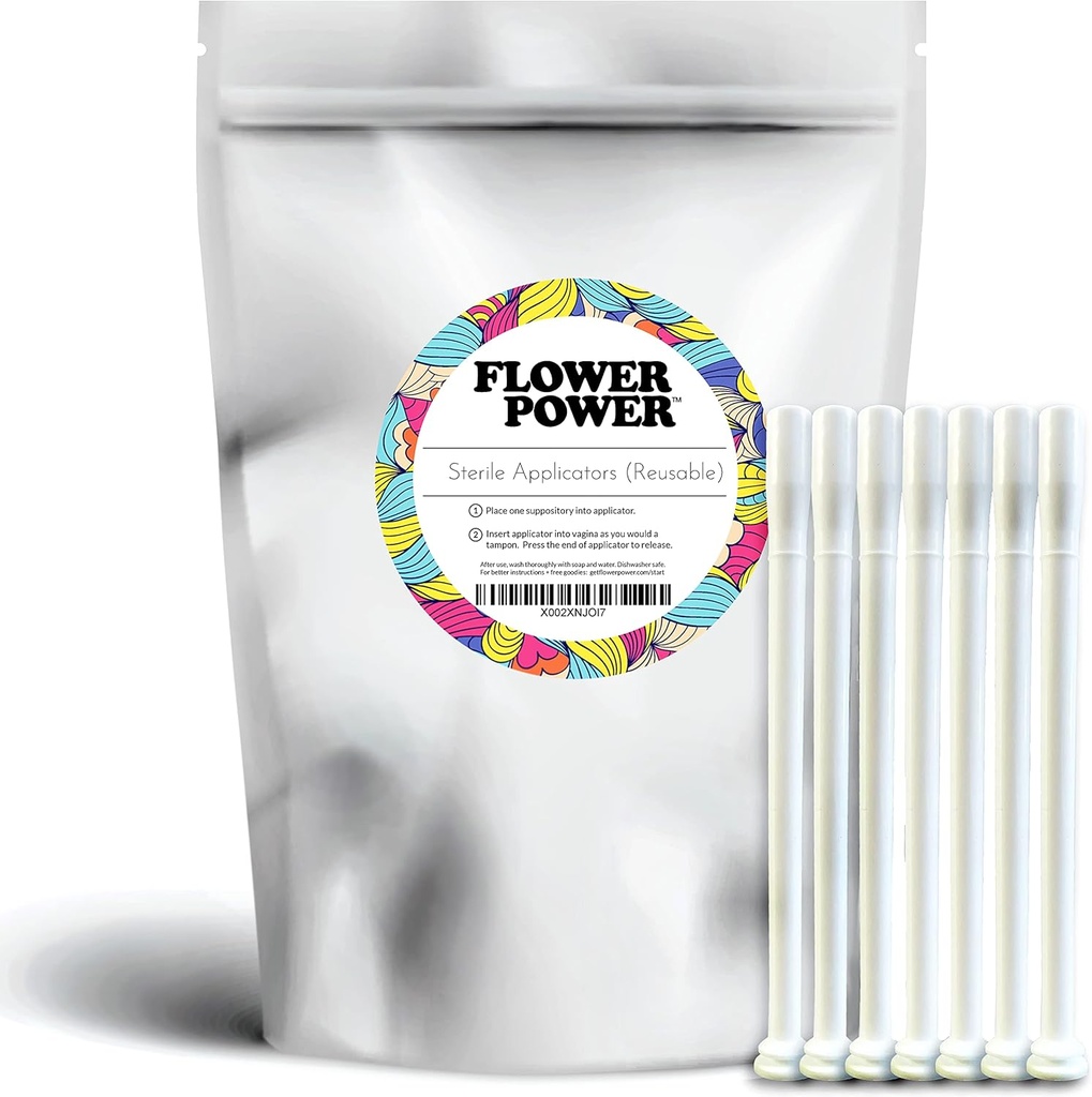 Flower Power Vaginal Suppository Applicatorer - Vaginal Suppository Applicator Pack for Boric Acid Suppositores Kapsler - 7 stk.