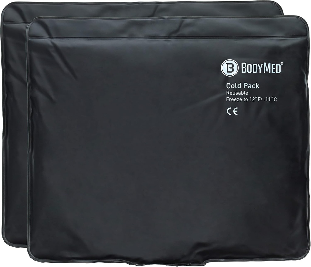 BodyMed Heavy Duty Genanvendelige Urethan Ice Pack (2 - Pack) til Knee, Arm, Albue, Skulder, Tilbage - Professionel Grade kold terapi for skader, Aches, Hævelse, Bruises - 14 in. x 12 in. (Standard)