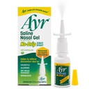 Ayr Saline Nasal Gel No- drip Sinus Spray with Soothing Aloe Vera, 0,75 Fl Oz Spray Flaske, (pakning med 1)