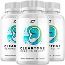 ClearTone sund Øre Support, Clear Tone Ear Ringing Relief, ClearTne Tinnitus Behandling, Advanced Formel Clear Tone til hørelse Support Anmeldelser (3 pakke - 180 kapsler)