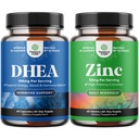 Bundle af Pure DHEA og Pure Zink supplement - DHEA Thyroid støtte til kvinder sundhed immunforsvar Bone Sundhed og Mood Support - Zink immunsystem Booster til Mood Boost Heart Sundhed