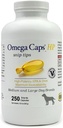 Omega Caps HP Snip Tips for Medium and Large Dogs High Potency EPA and DHA Maximum Bioavailability Fish Oil Supplement Vet Formulated Made in USA Skin Coat Joint and Heart Health 250 Capsules