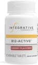 Integrativ terapi B12- Active - B12 Supplement for nerve funktion Support * - Chewable Support - Dairy, Soy & Gluten- Free - Cherry Flavored, 30 Chewable Tablets (30 Servere)
