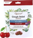 Quantum Health USDA Organic Hough Drops Menthol & Honey Throat Lozenges - Lindrende Bing Cherry Flavored Suppressant - Tør mund & Sore Throat Relief for voksne & Børn - 18 Greve