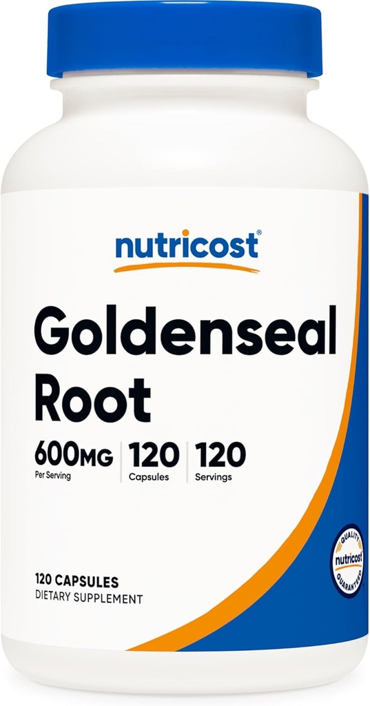 Nutricost Goldenseal Root 600mg, 120 kapsler - Non- GMO, Gluten Free, Vegetariske kapsler