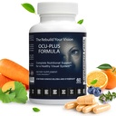 Ocu- Plus Formel, Eye Health Supplement for 50 Plus Voksne - Lutein & Zeaxanthin, Zink, Vitamin C, A, E, Kobber Gluconat, Quercetin (60 kapsler)