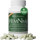 MemNivia Brain Kosttilskud til Memory & Focus; Dual- Sage Stem Cell Formel med Cognivia ®, Bacopa, Holy Basil & Ginger; 124; Klinisk proven Mental Clarity Support 124; 60 Kapsler (1 flaske)