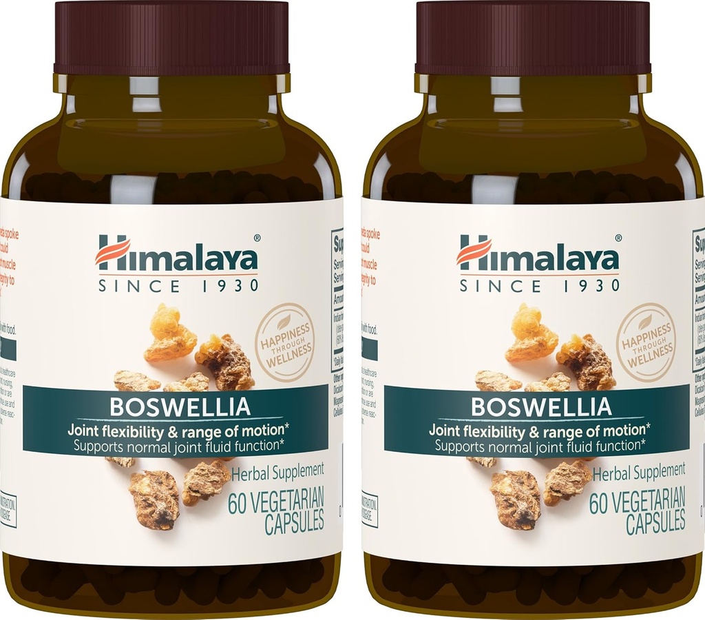 Himalaya Boswellia, Fælles støtte til mobilitet og fleksibilitet, fremmer Tissue Preservation, 250 mg, 60 kapsler, 1 måned Supply, 2 pakke