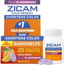 Zicam Cold Remedy Zink RapidMelts, Elderberry Citrus Flavor, Homøopatisk, Cold Shortening Medicine, Shortens Cold Varighed, 25 Greve