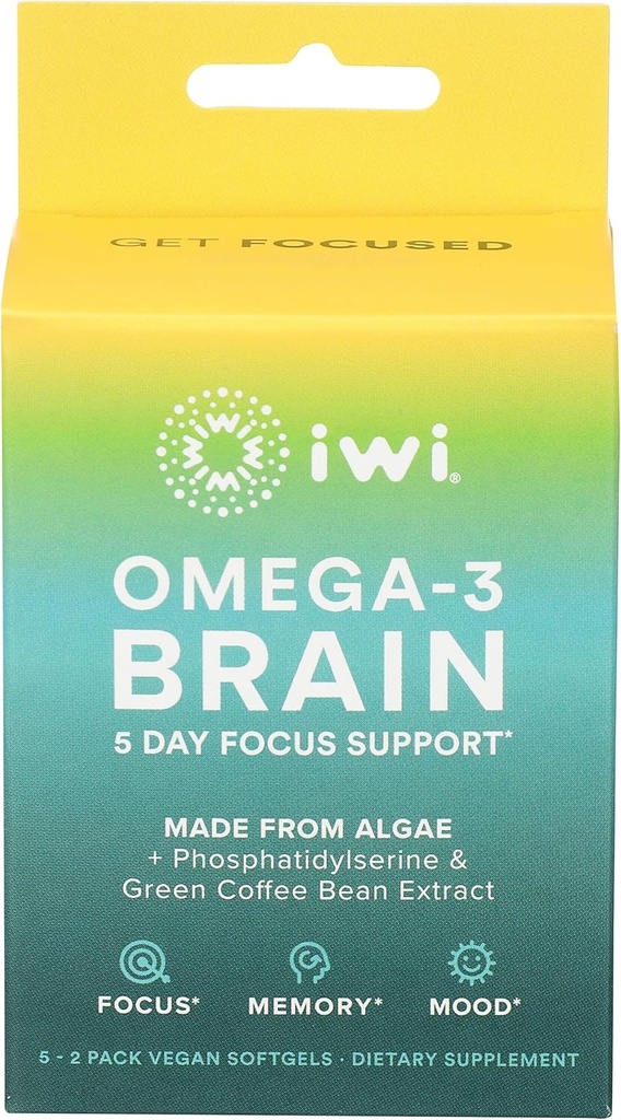 Iwi Omega 3 Hjerne 5 dages Focus Support, 10 Ct