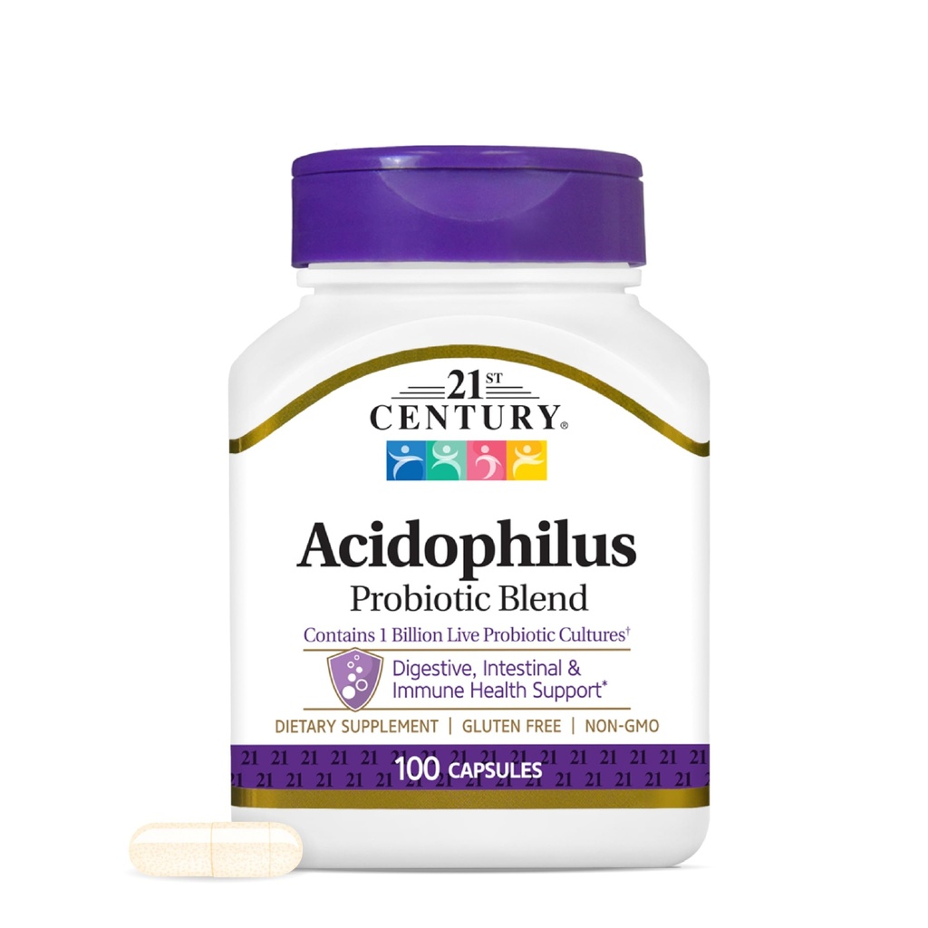 21. Century Acidophilus Capsules, 100 Count (21339)