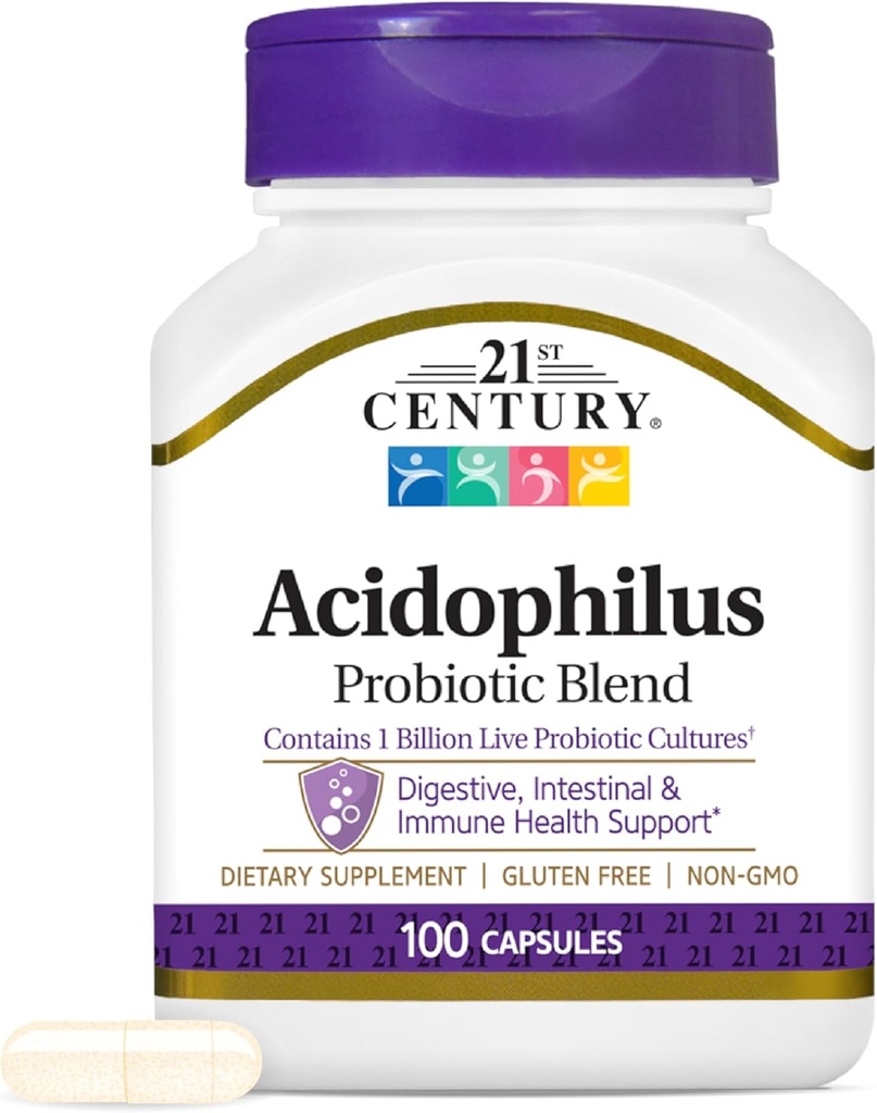 21. Century Acidophilus Capsules, 100 Count (21339)